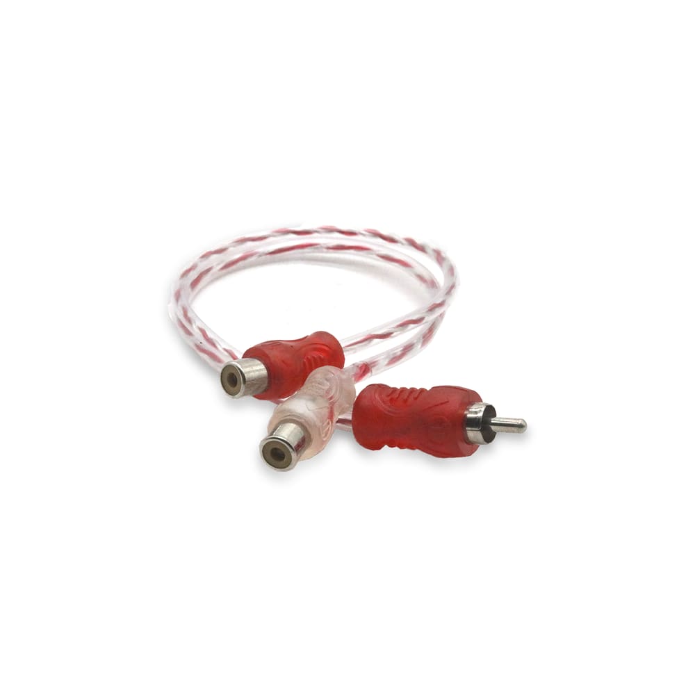 Pw-B-1558 Cabo Rca Y Injetado Vermelho Prata Transparente 4Mm 1 Macho 2 Femeas Svart