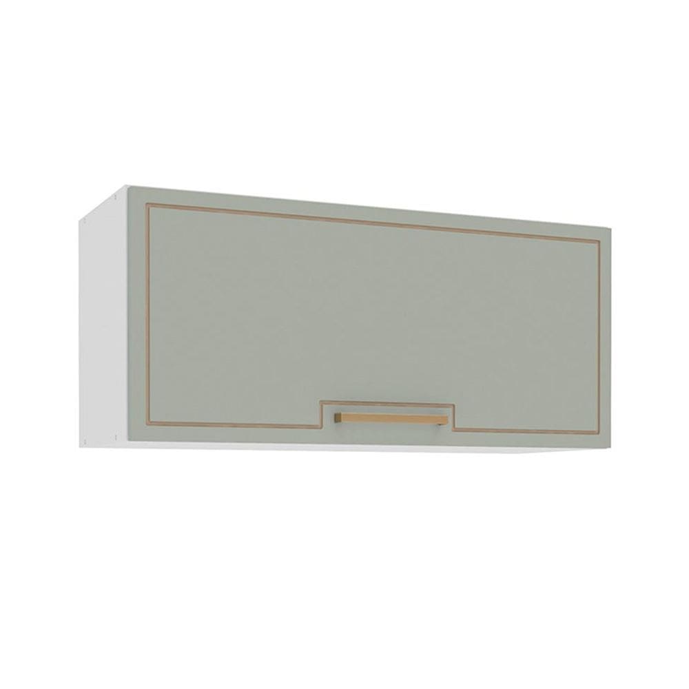 Armário Aéreo Amara 1 Porta Verde e Branco