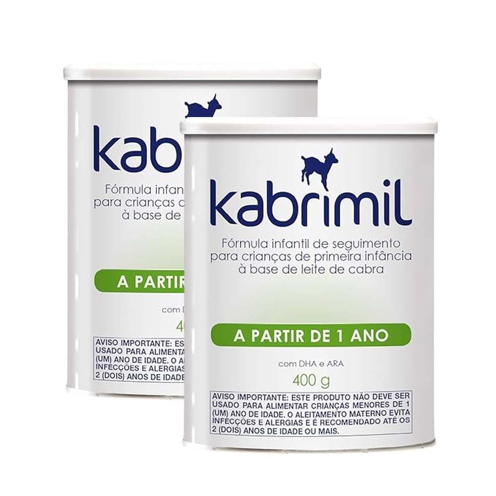 KIT 2 Fórmulas Infantil Kabrimil Leite de Cabra 400g