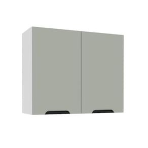 Armário Aéreo Meena 2 Portas Verde e Branco