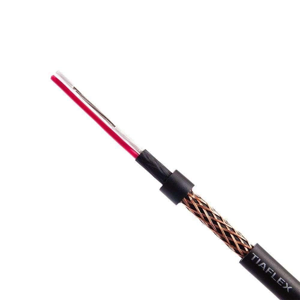 Cabo Blindado Para Audio Estereo Tiaflex 2x0,20 Mm Preto 602010