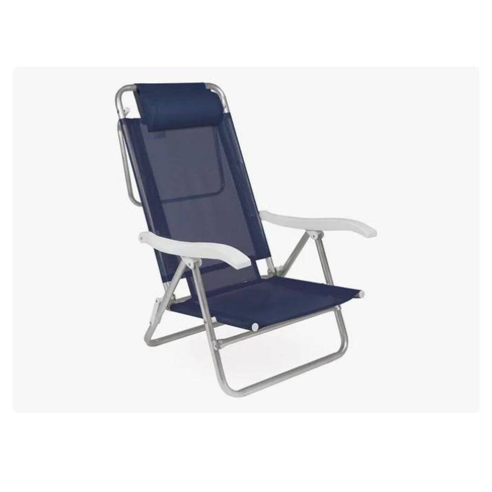 Cadeira Espreguiçadeira Mor Summer Almofada Praia Alumínio