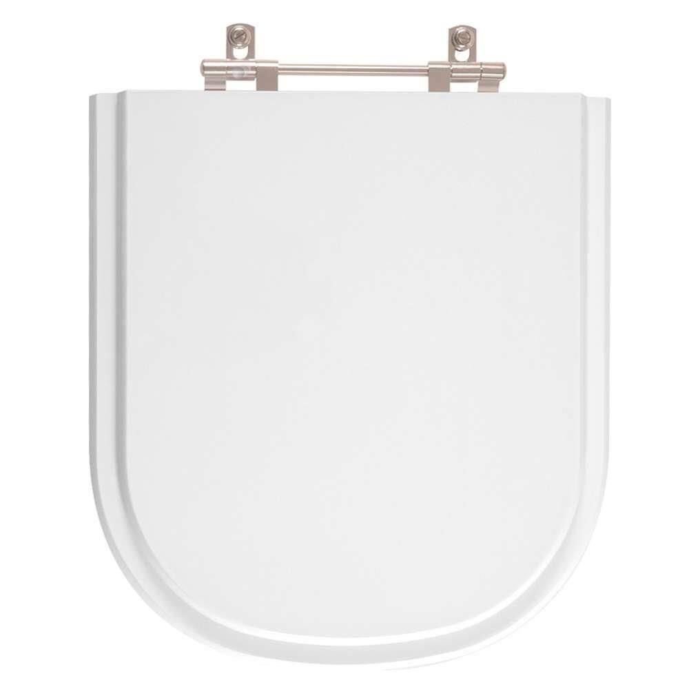 Tampa De Vaso Poliester Flox Branco Para Bacia Fiori