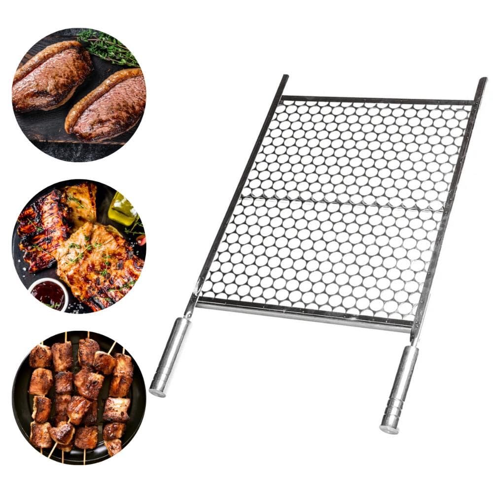 Grelha Inox Tela Moeda 50x60 Cabo de Alumínio Mignox Metalmig