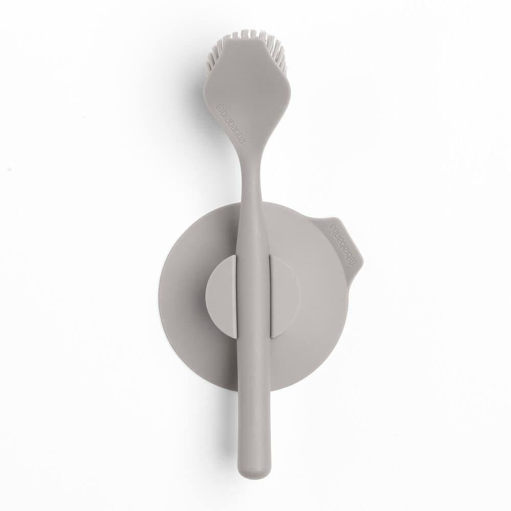 Escova P/Pia Com Suporte De Plástico Brabantia Cinza Claro