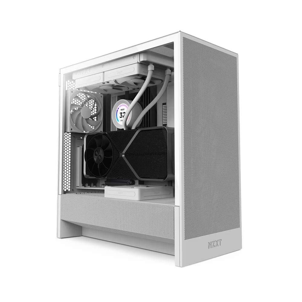 Gabinete Gamer NZXT H5 Flow Mid Tower Compacto Branco