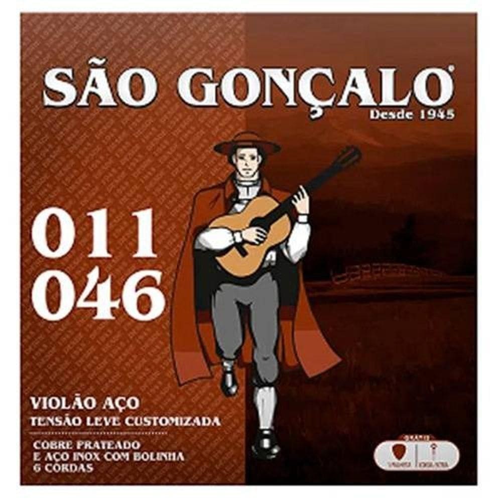 Jogo De Cordas P-violão Aço C-bolinha 011" - 046" São Gonçalo