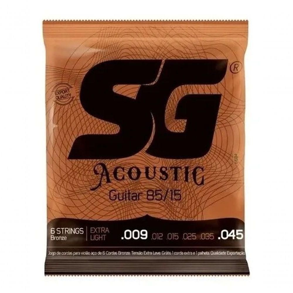 Encordoamento P-violão Aço Bronze 85-15 Sg 0.009 - 0.045