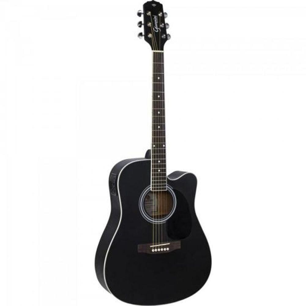 Violao Eletroacustico Dreadnought Aco Gdc-1 Ceq Satin Black Giannini