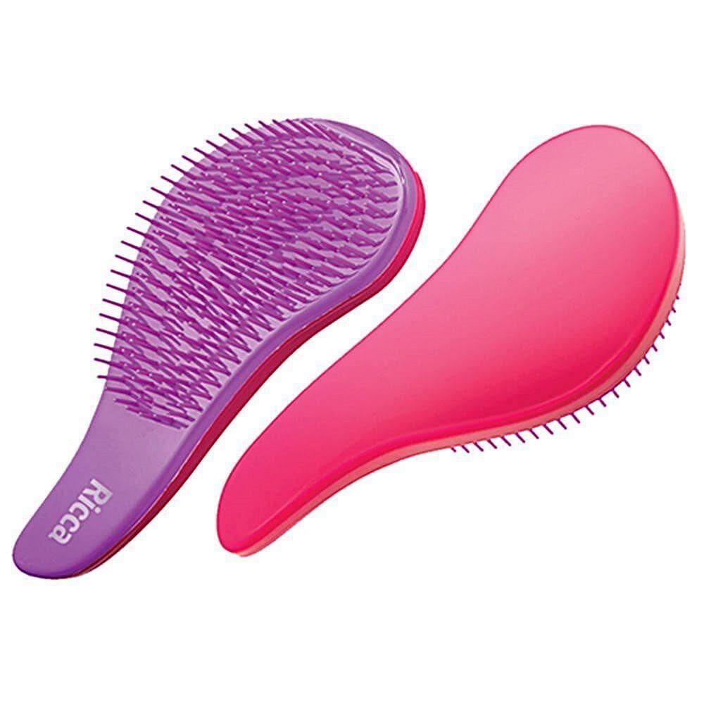 Escova De Cabelo Desembaraçar Stick Me Com Adesivos Ricca rosa-roxo