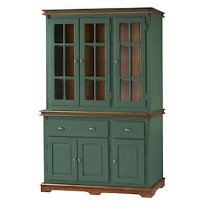 Cristaleira Arca e Oratório 6 Portas 2 Gavetas Manchester 2058 Linz Móveis - Verde/Imbuia Glazer