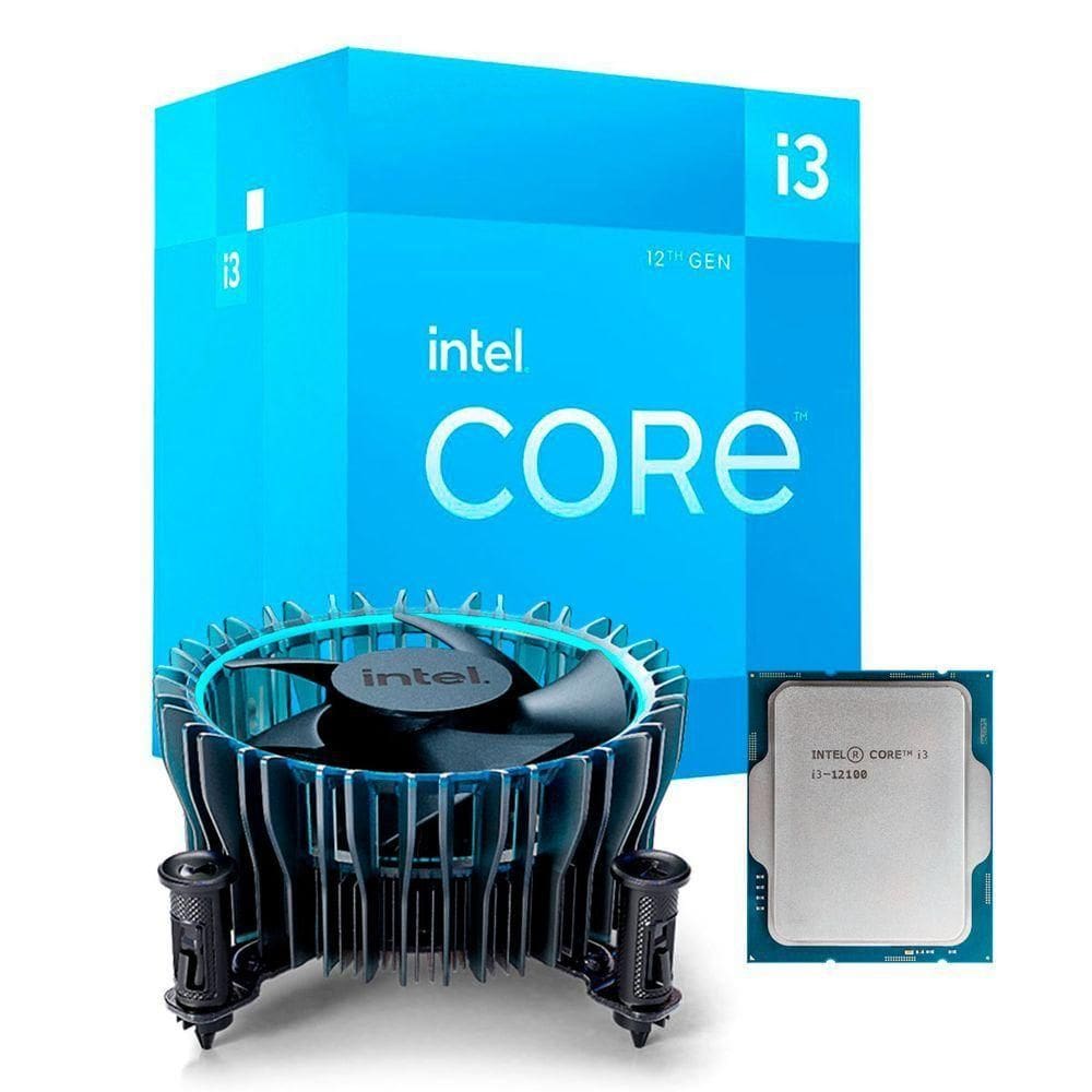 Processador Intel Core I3-12100, 3.3ghz (4.3ghz Turbo) Lga1700, 12mb Cache, 12ª Ger. - Bx8071512100