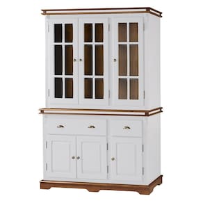 Cristaleira Arca e Oratório 6 Portas 2 Gavetas Manchester 2058 Linz Móveis - Branco/Imbuia Glazer