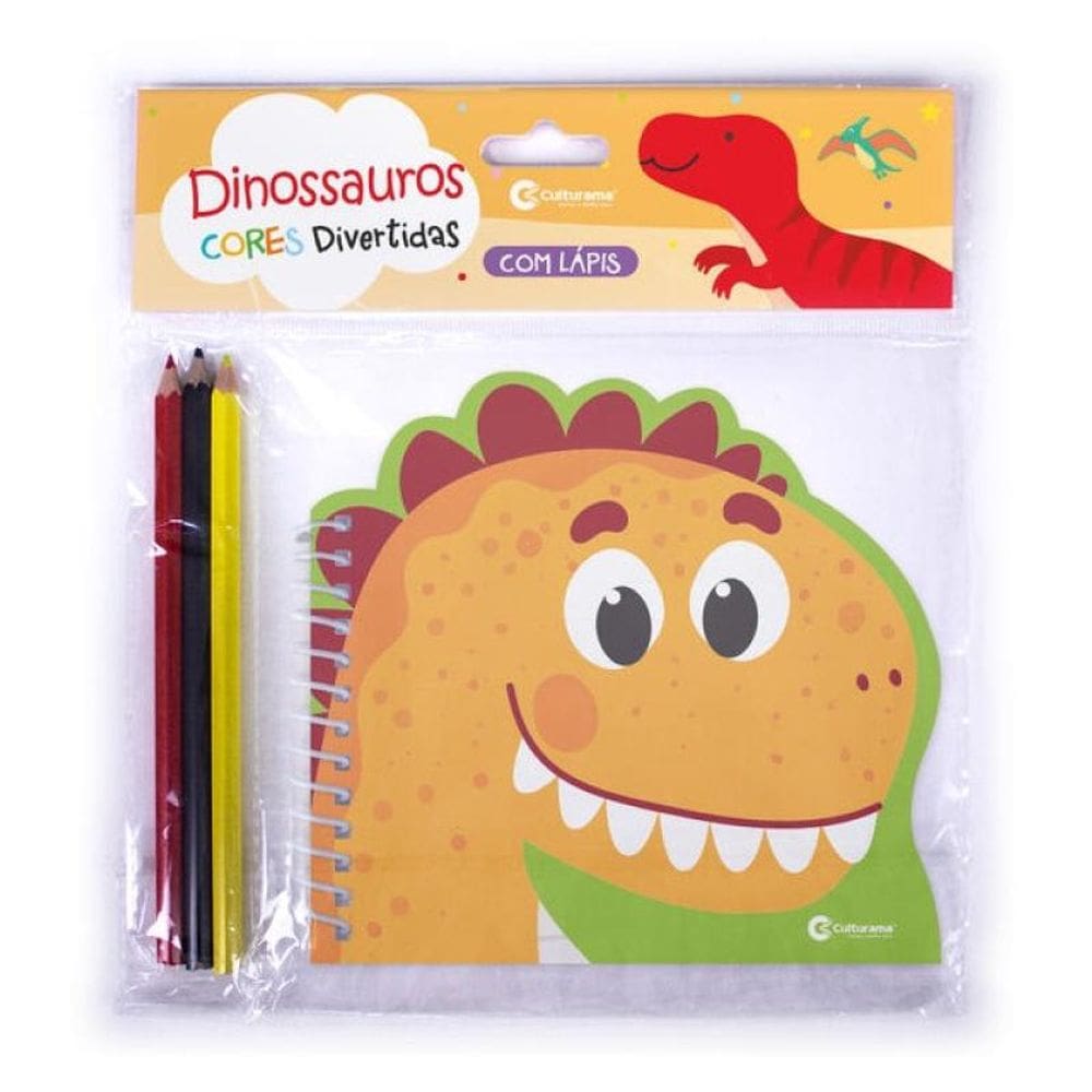 Pop Cores Divertidas Com Lápis - Dinossauros