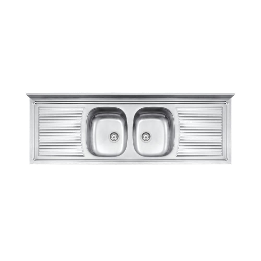 Pia De Apoio Tramontina Ribon 2c 34 Em Aço Inox 160x55 Cm