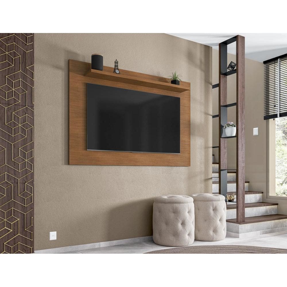 Painel Topázio 1.35 com prateleira P/ TVs ate 60`` Off White