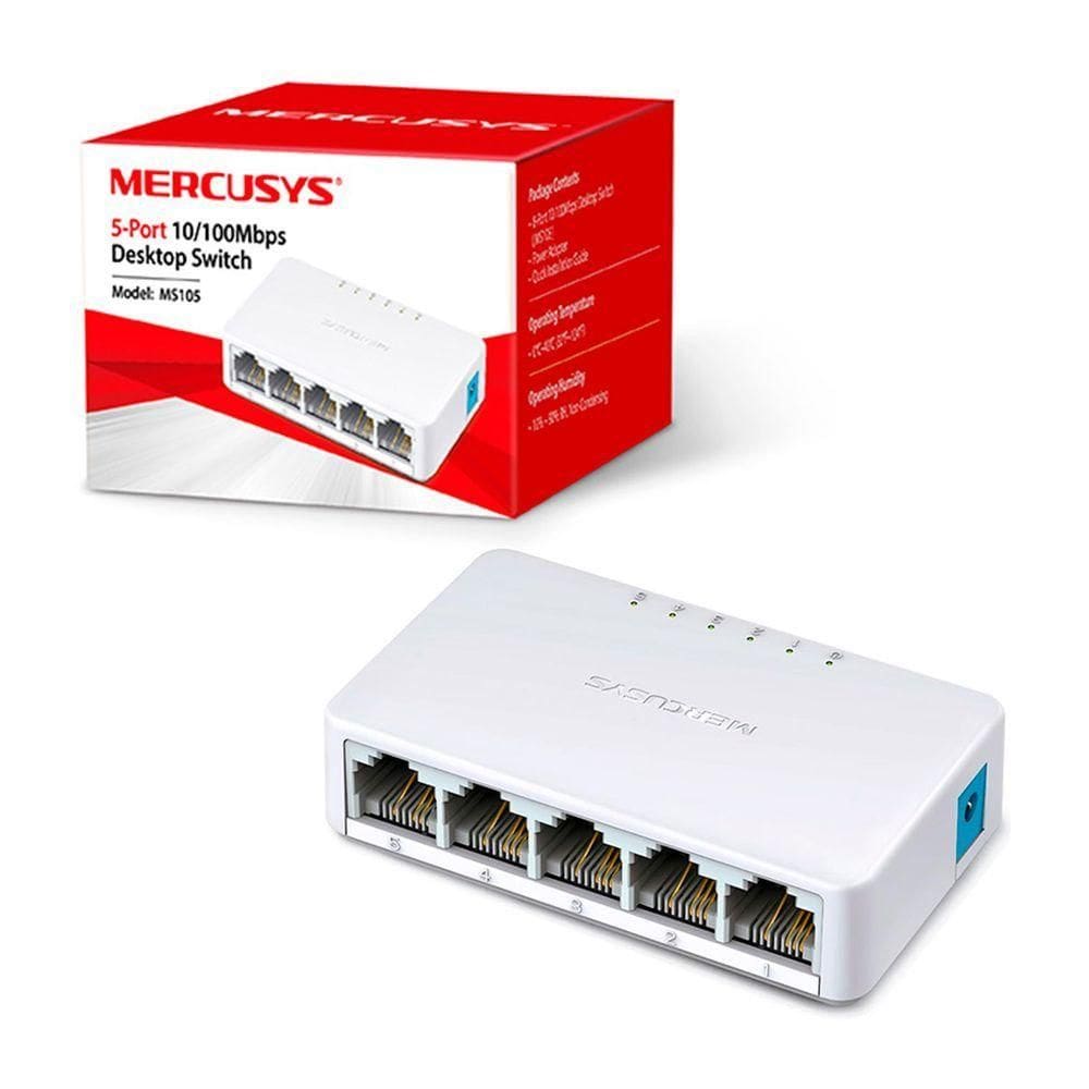 Switch De Mesa Mercusys Ms105 5 Portas 10/100