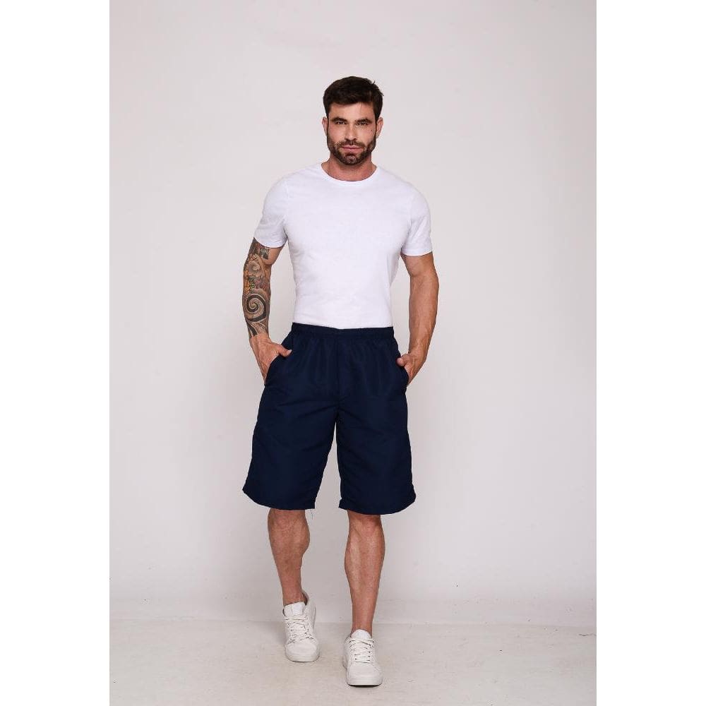 Bermuda Masculina Nylon Azul Marinho 7943 [F075]