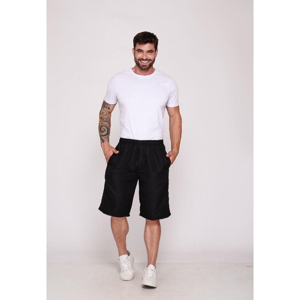Bermuda Masculina Nylon Preto 7943 [F075]
