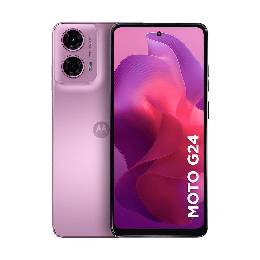 Smartphone Moto G24 4G, 256GB, Tela 6.6", Câmera Traseira 50MP + 2MP, Rosa, MOTOROLA
