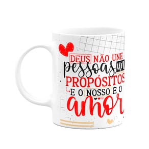 Caneca Namorados Laços - Nosso propósito é o amor