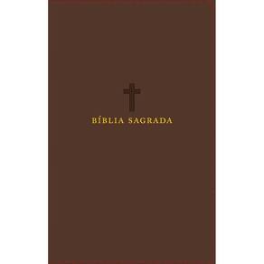 Biblia Nvi, Couro Soft, Marrom, Letras de Jesus em Vermelho