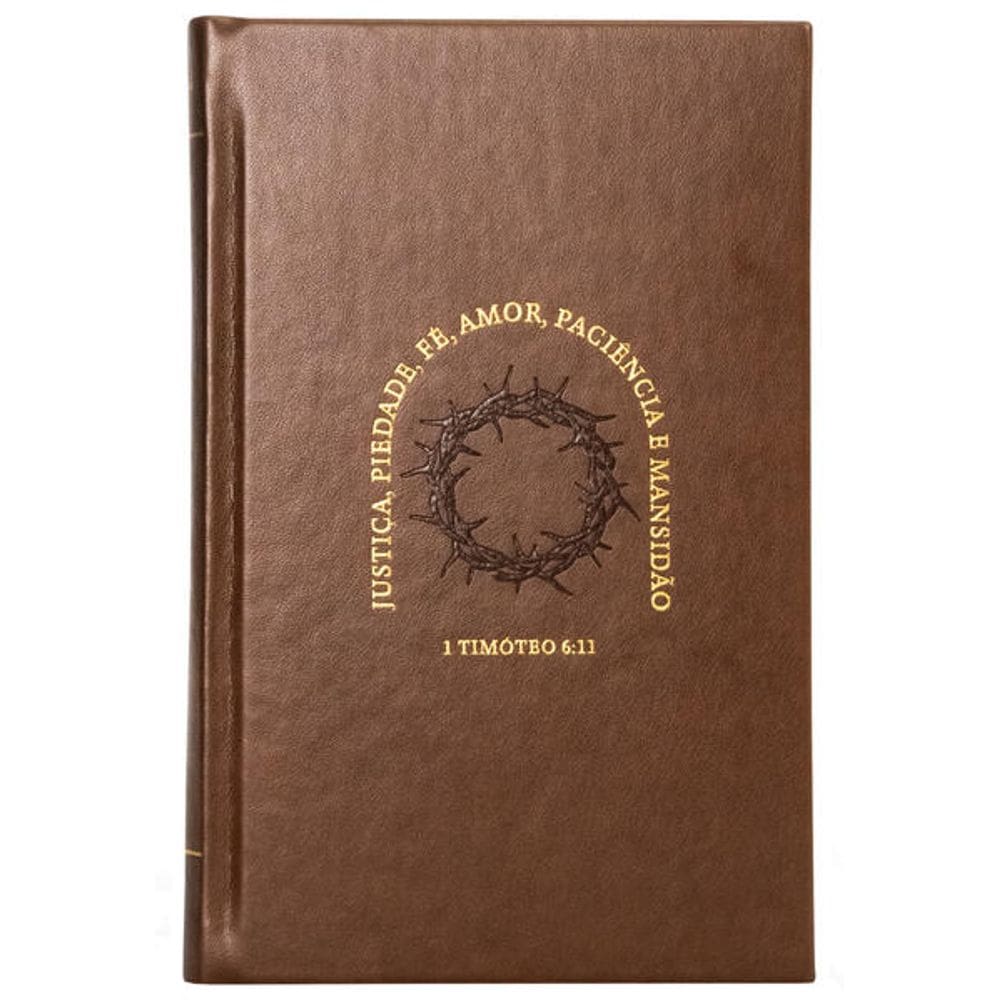 Biblia Nvi, Letras de Jesus em Vermelho, Couro-soft Marrom sobre Capa Dura,