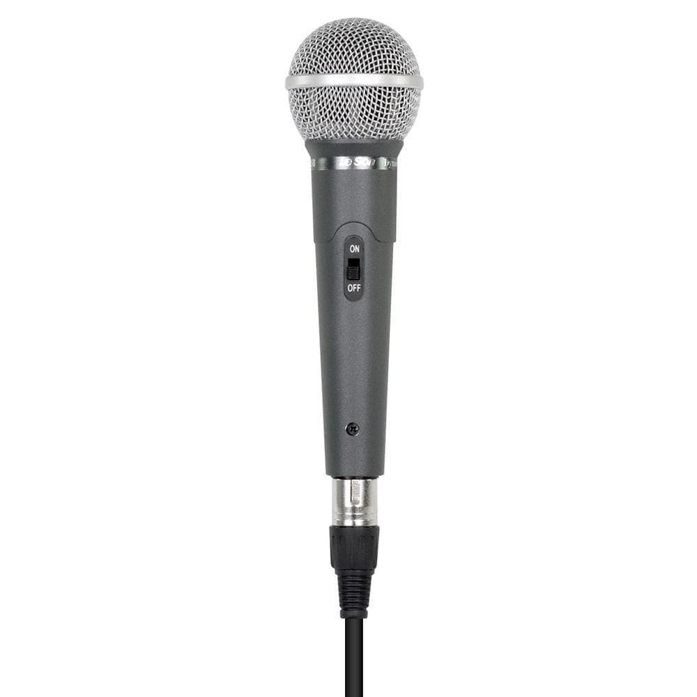 Microfone De Mao Dinamico Ls58 Cinza Chumbo Leson