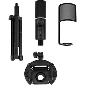 Microfone Gamer Rgb Mic Tripod C/ Tripe Ajustavel Preto Streamplify