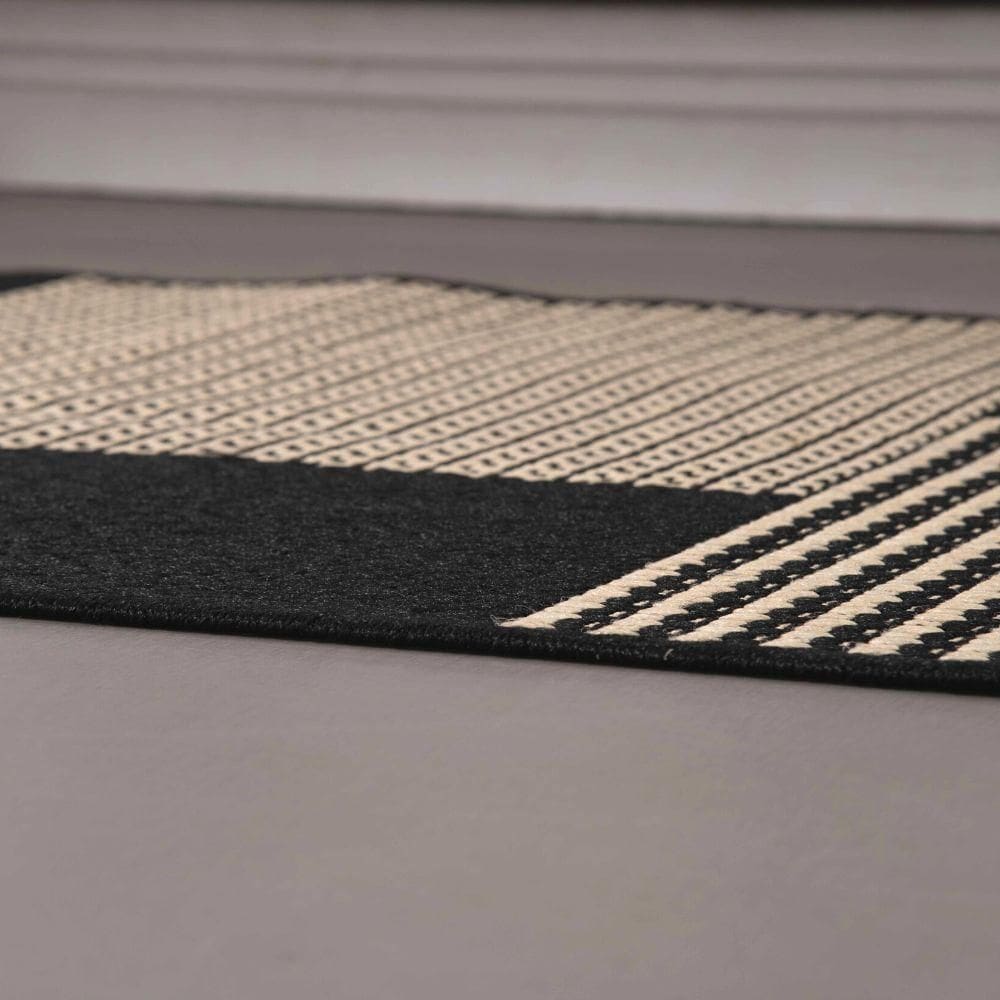 Tapete Passadeira Sisal Lancer 1 Peça 2,00m X 66cm 87% Polipropileno - 13% Poliéster - Ps32 Preto
