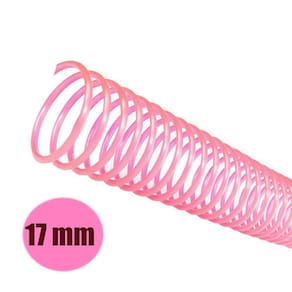 Espirais P/ Encadernação Rosa 17Mm 100 Folhas 100 Und