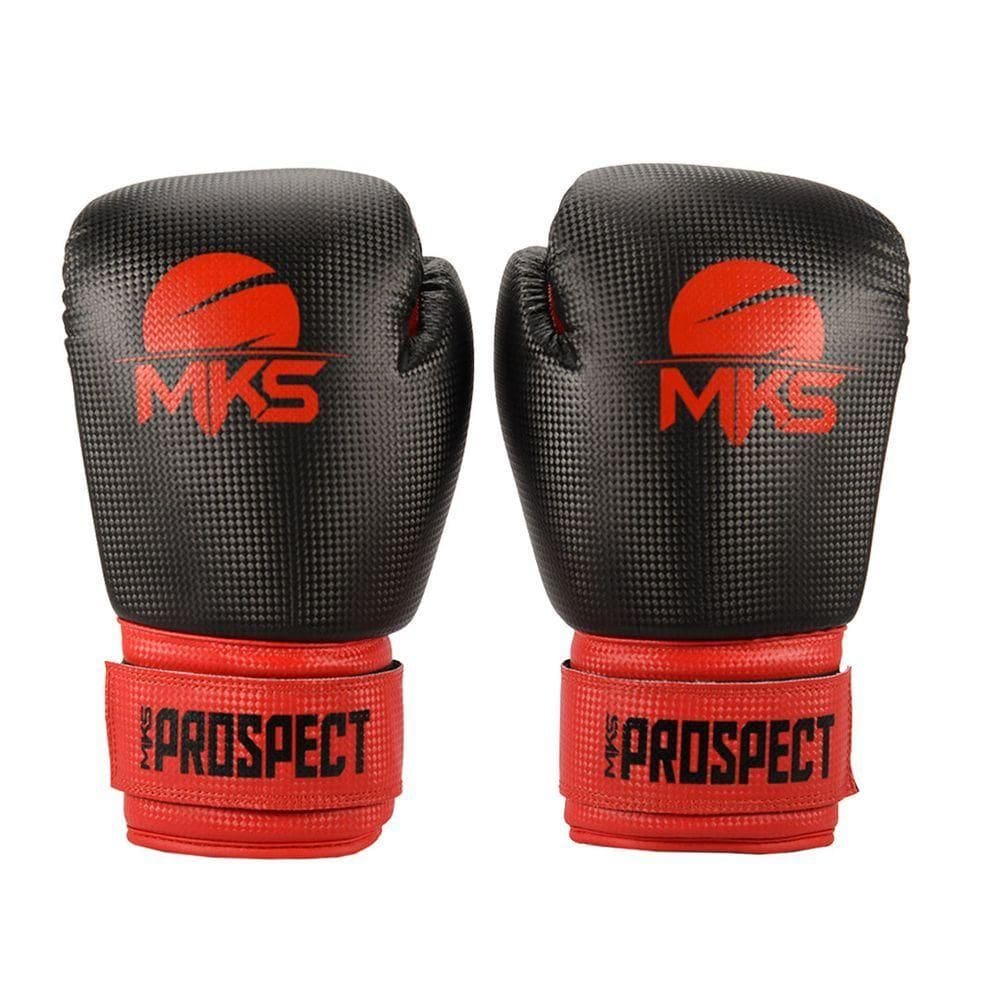 Luva de Boxe Muay Thai New Prospect Black & Red 10 Oz