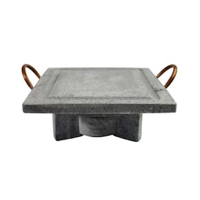 Fogareiro Réchaud G E Chapa Quadrada 25X25Cm Pedra Sabão.