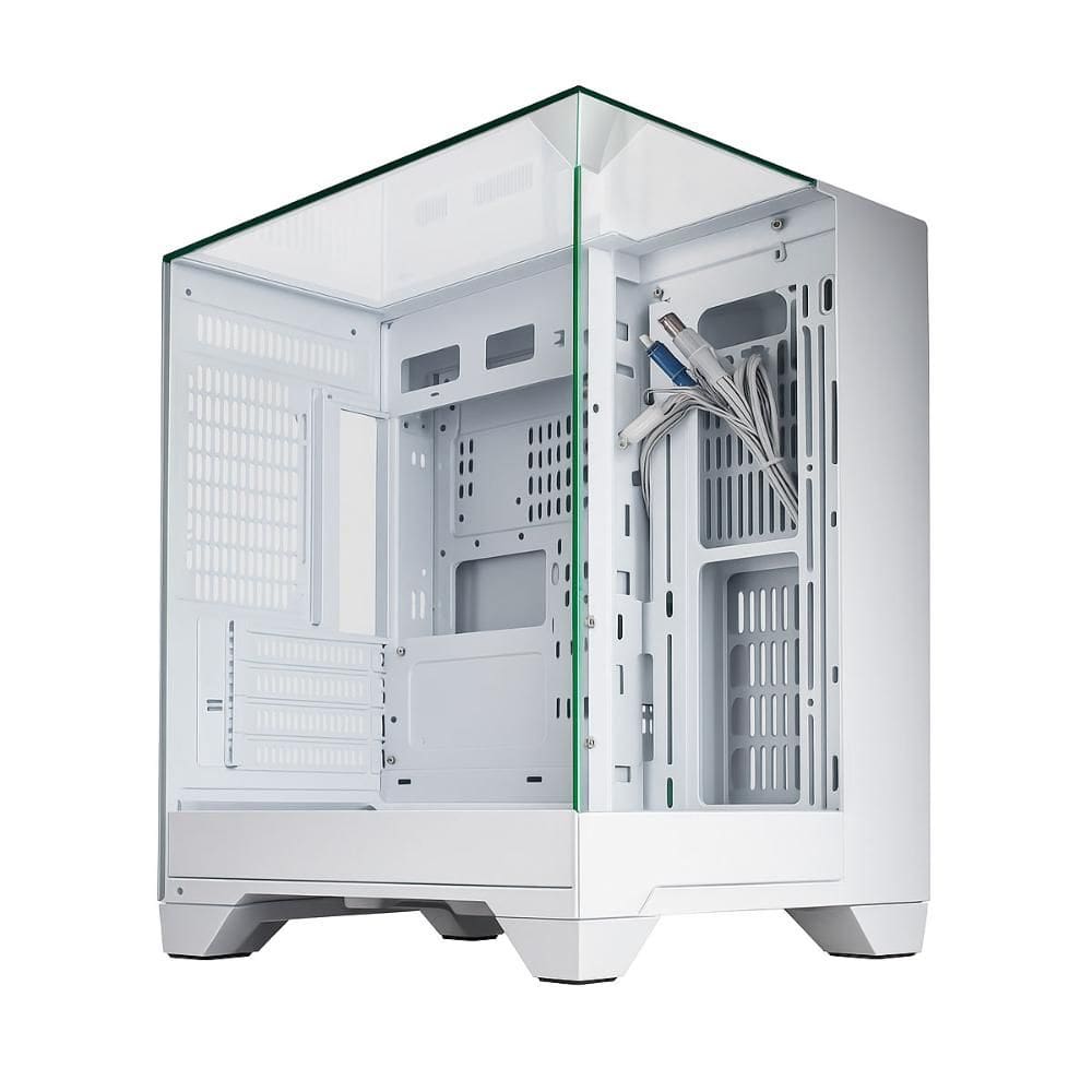 Gabinete Gamer Aquário K-Mex Visão Infinita CG-W3D3 - Vidro Temperado - USB 3.2 - M-ATX - Branco