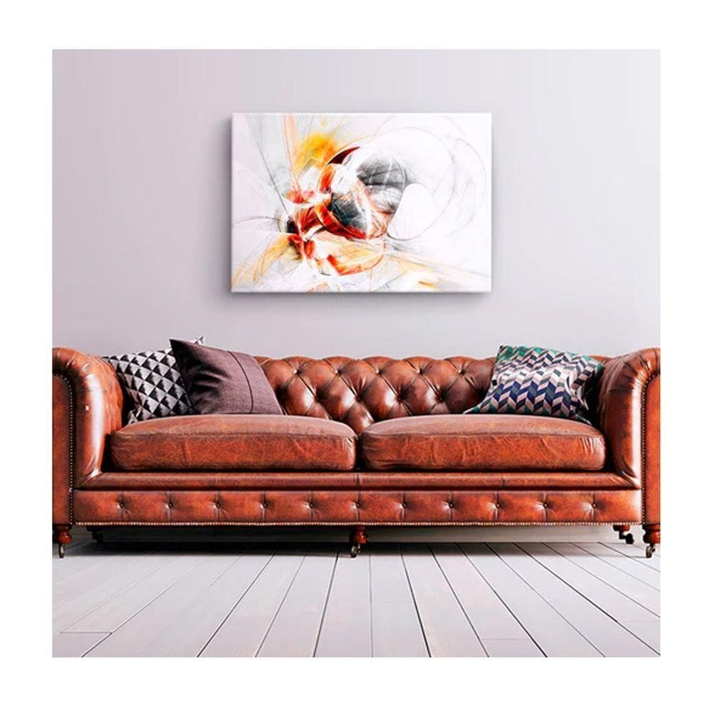 Quadro Decorativo Abstratos e Geometricos Clean Dynamic C- Moldura Preta Tamanho 120 X 80cm