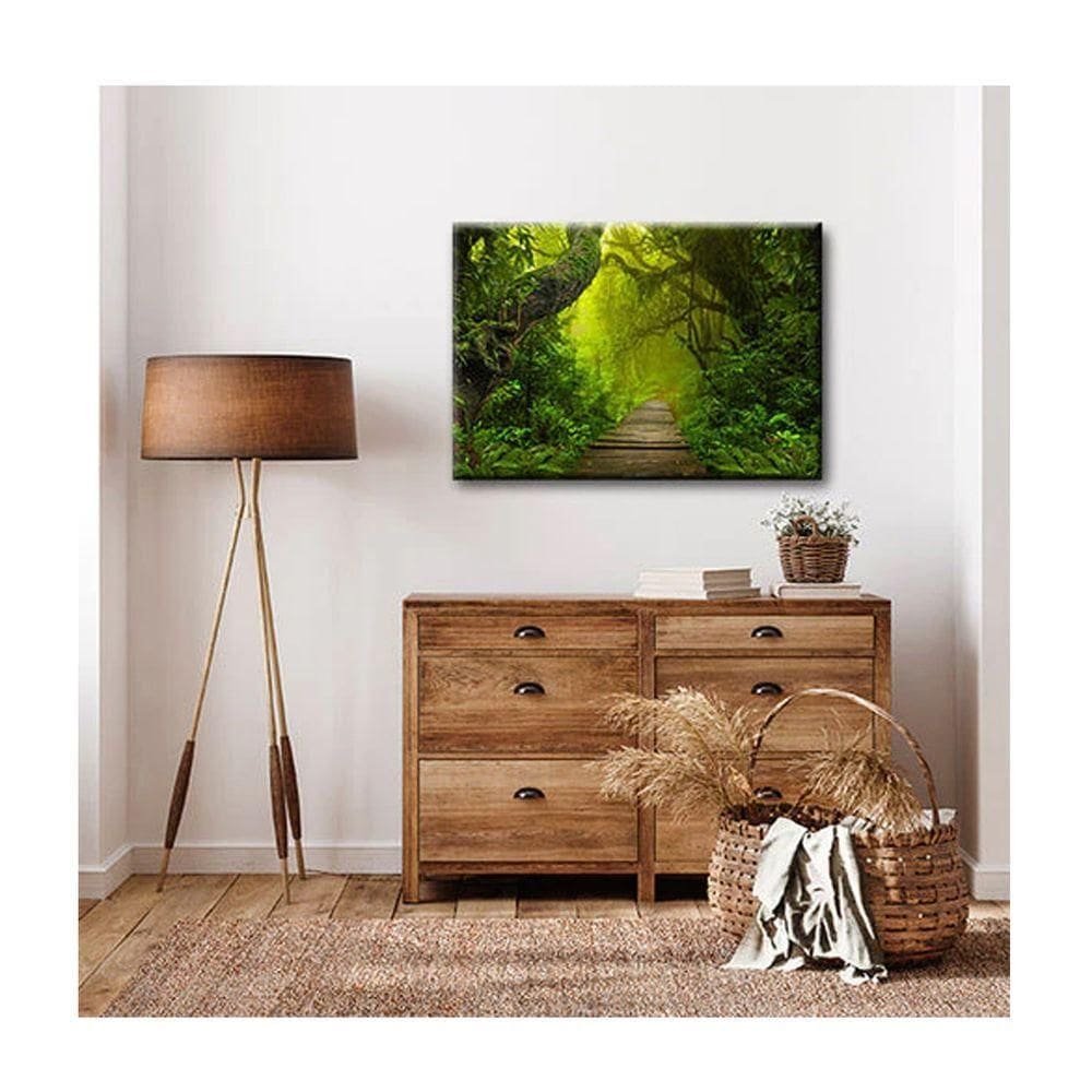 Quadro Paisagens e Natureza Coastal C- Moldura Marrom e Vidro Tamanho 100 X 70cm