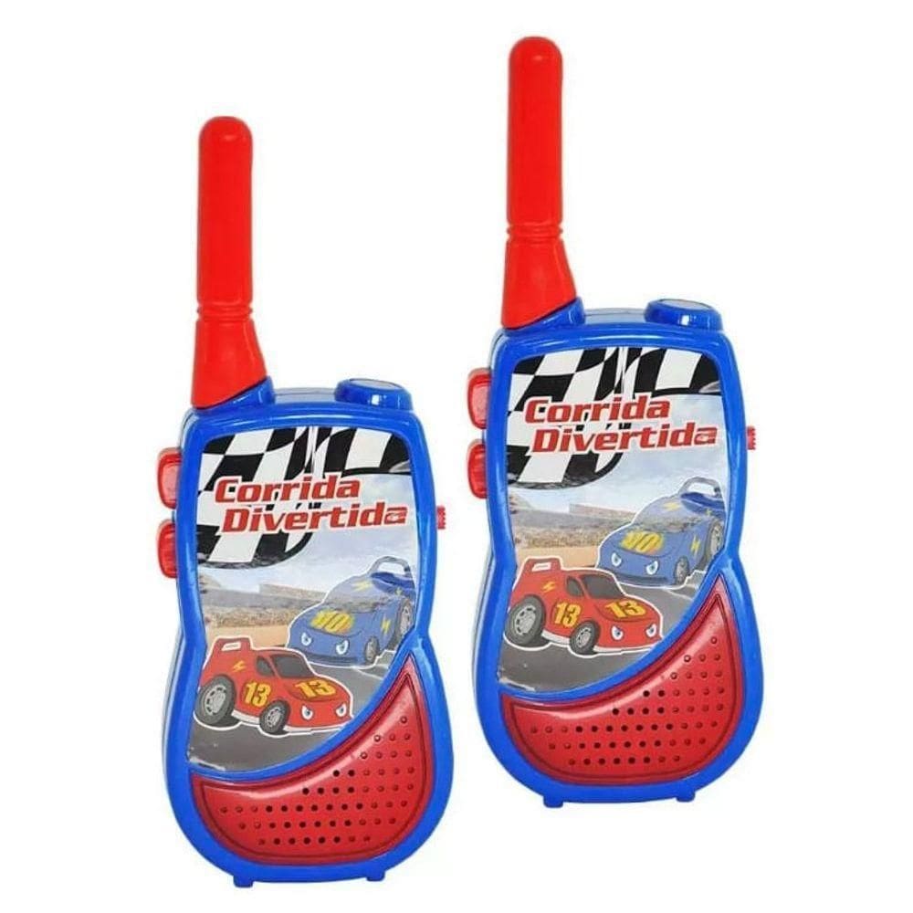 Walkie Talkie Com Lanterna - Dm Toys - Azul