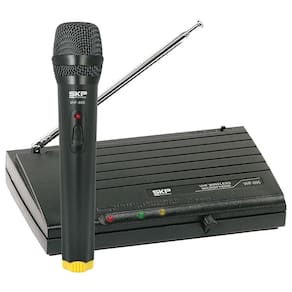 Microfone Sem Fio De Mao, Frequencia Vhf Alcance 50 Metros V