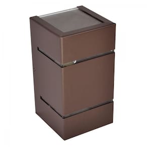 Kit Arandela 2 Focos E Frisos Marrom il1803 + Lâmpada G9