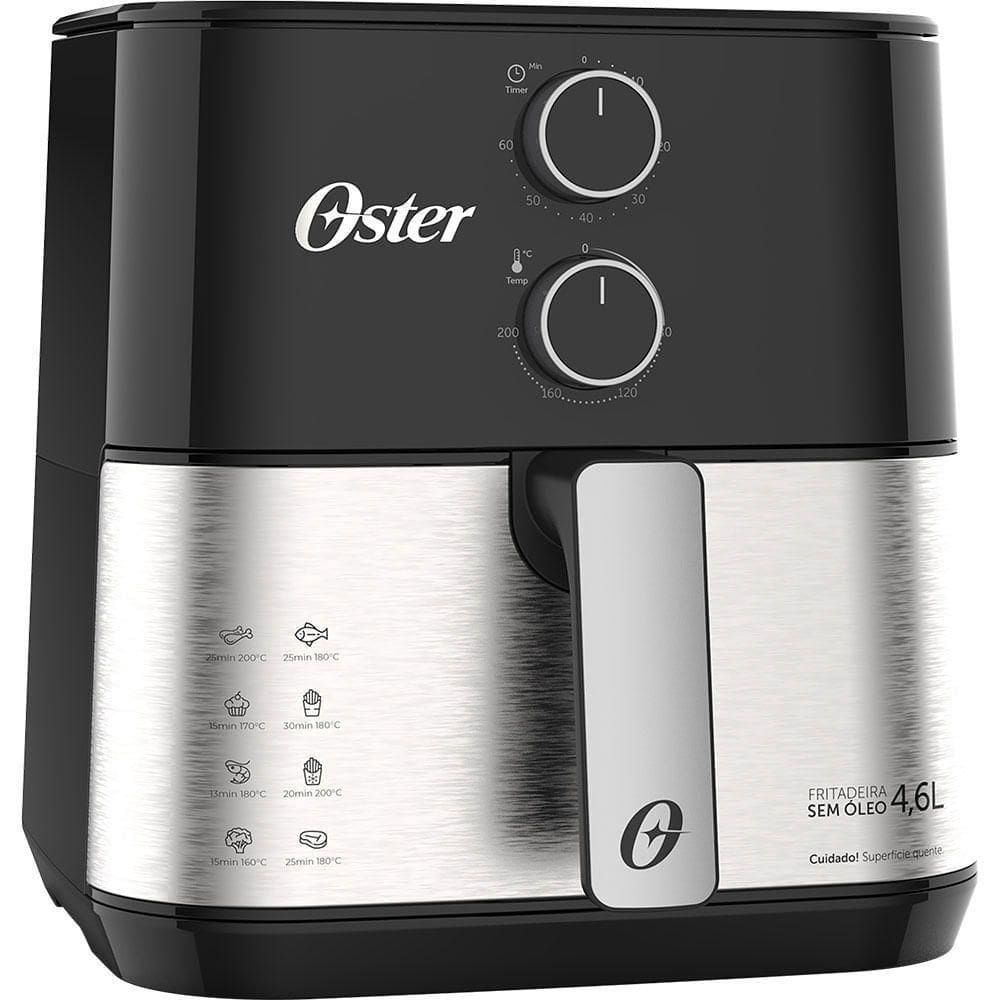 Fritadeira Inox Compact 4,6l Preta Oster 110V
