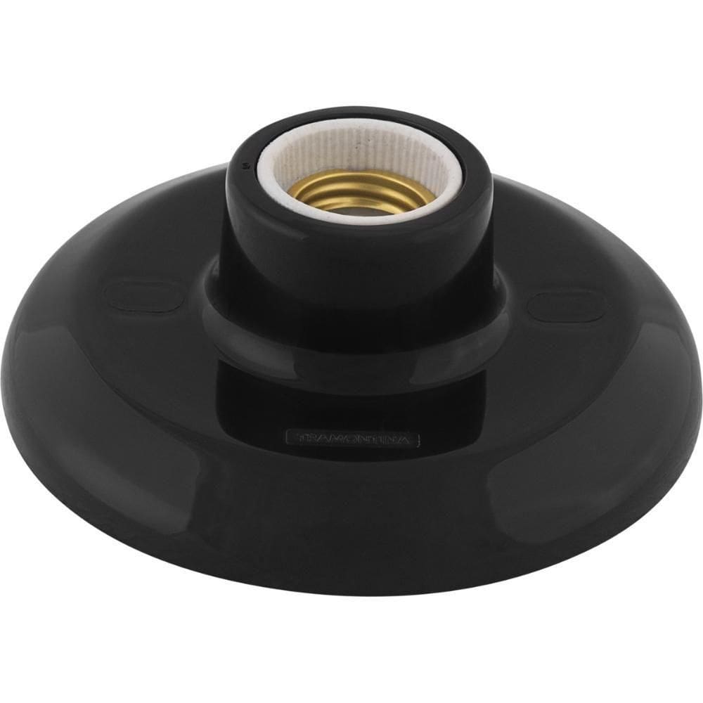 Plafon Tramontina E27 Com Soquete De Porcelana 4 A 250 V Preto