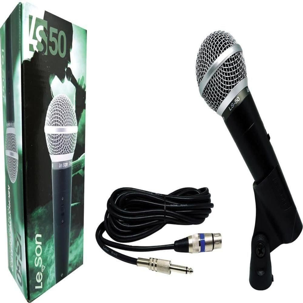 Microfone Com Fio Profissional Ls50 Com Cabo De 5 Metros...
