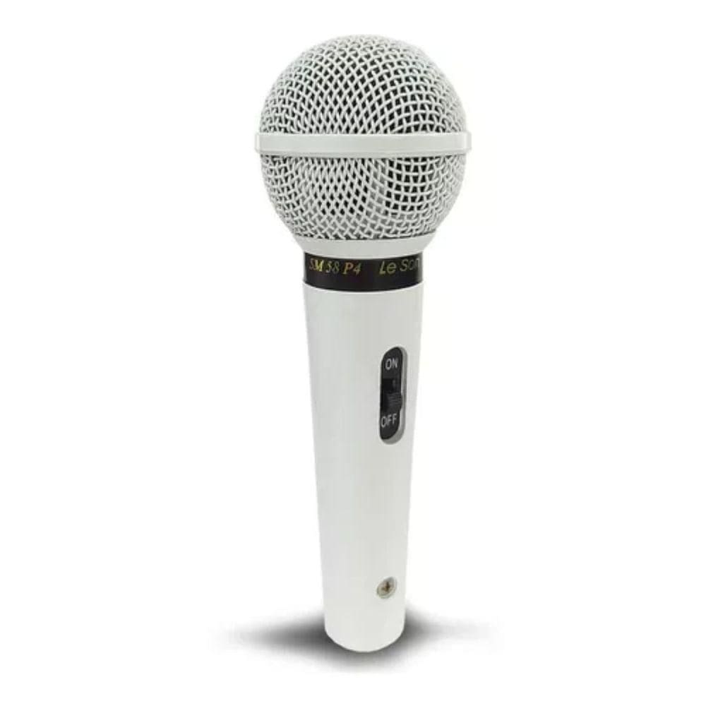 Microfone C-fio Sm-58 P4 Branco Leson