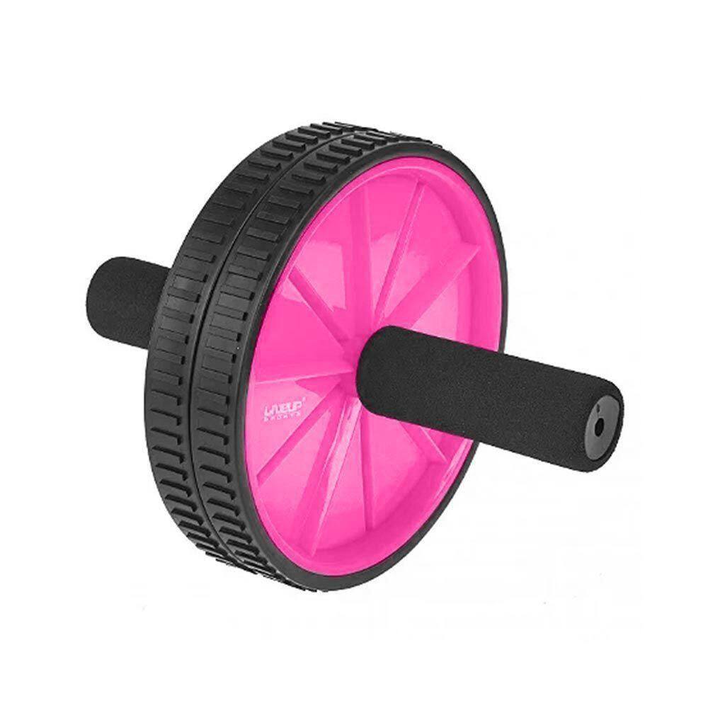 Roda Para Exercício Abdominal Lombar Exercise Wheel Rosa - Liveup