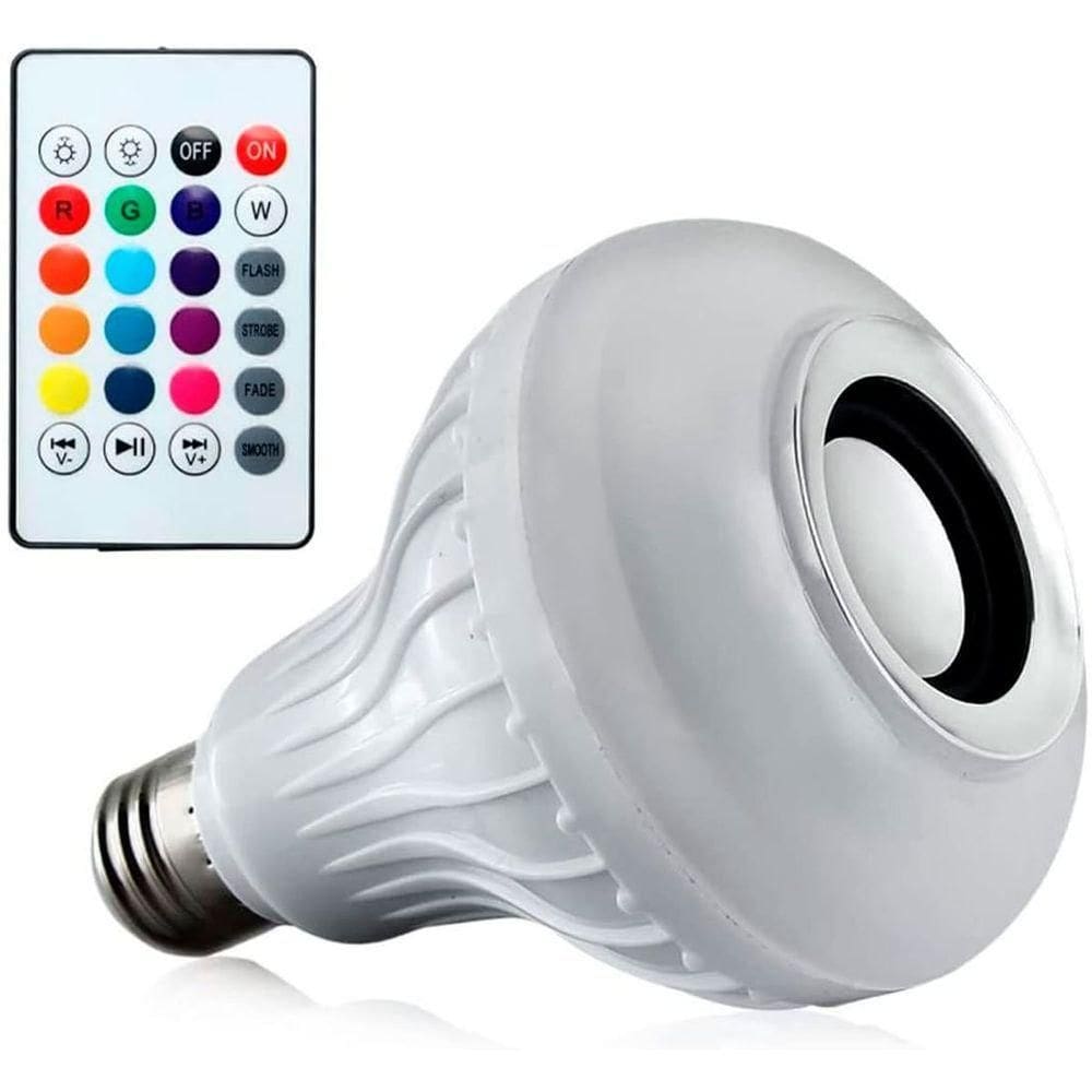 Lâmpada Musical Led Bluetooth Com Controle