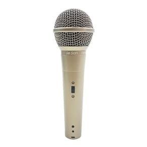 Microfone Com Fio Profissional Ls58 Champanhe, Acompanha...