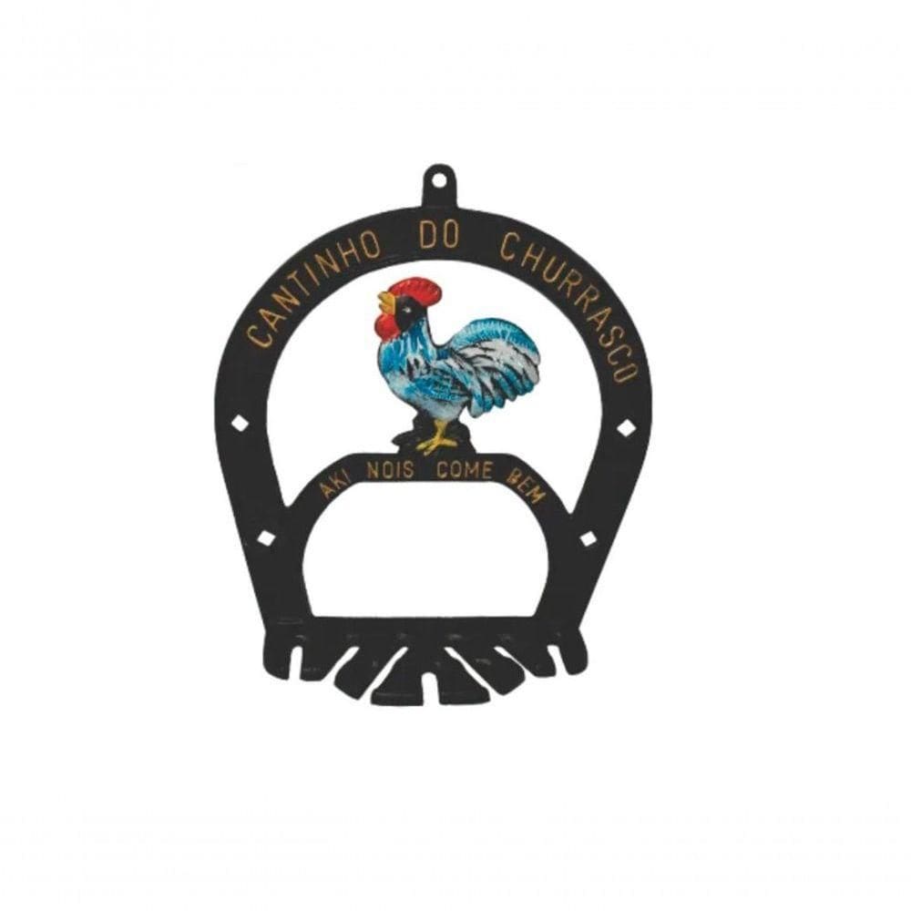Suporte/Porta Espetos Galo De Aço
