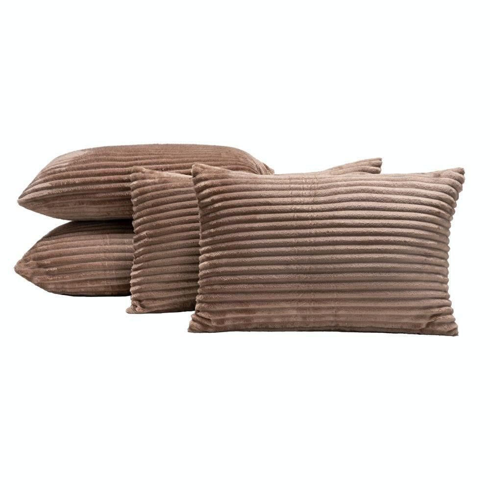 Kit 04 Almofadas Cheias Velvet Bariloche 60cm X 30cm - Caqui