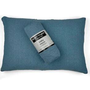 Jogo De Cama Buettner Solteiro Rolinho Linha Mescla Azul
