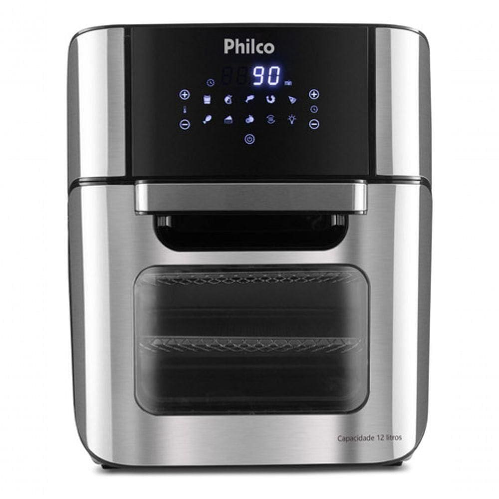 Fritadeira Air Fryer Oven Philco Sem Oleo PFR2250V 4 Em 1 12L 1800W Preto 110V